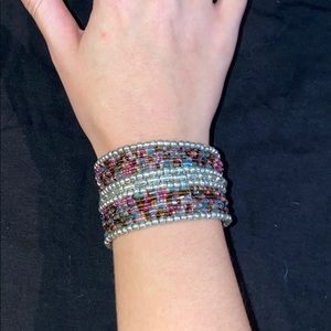 Multicolored beaded bracelet
